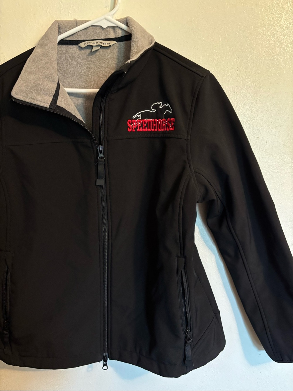 Port Authority Black Utility Softshell Jacket with Gray Lining